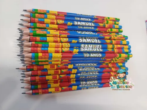 Lápis Personalizado Lego