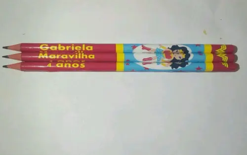 Lápis Personalizado Mulher Maravilha
