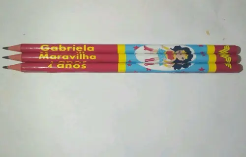 Lápis Personalizado Mulher Maravilha