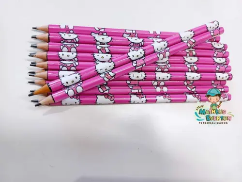 Lápis Personalizado Tema Hello Kitty