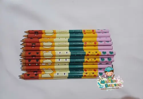 Lápis Personalizado Tema Pokémon