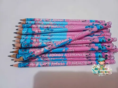 Lápis Personalizado Tema Stitch