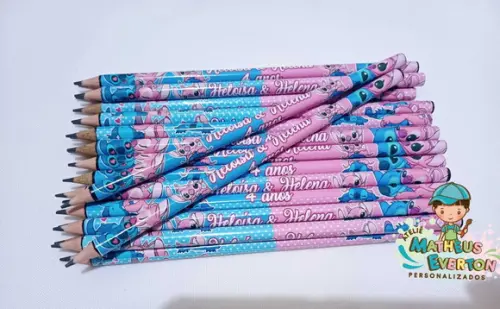 Lápis Personalizado Tema Stitch
