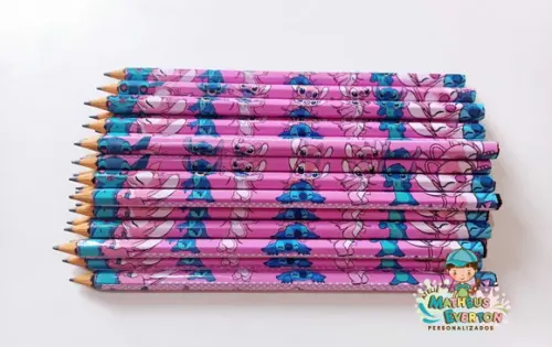 Lápis Personalizado Tema Stitch