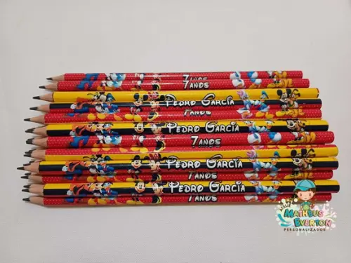 Lápis Personalizado Turma do Mickey
