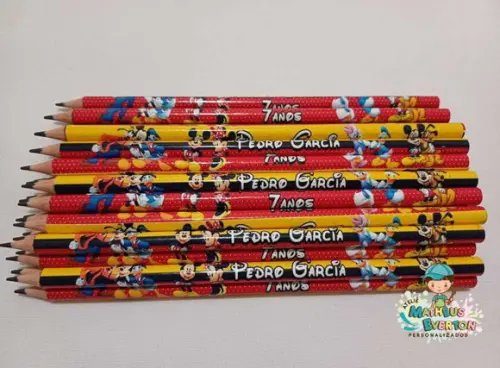 Lápis Personalizado Turma do Mickey