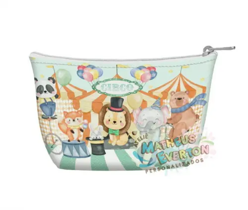 Necessaire Personalizada Circo Animais (faço Outros Temas)