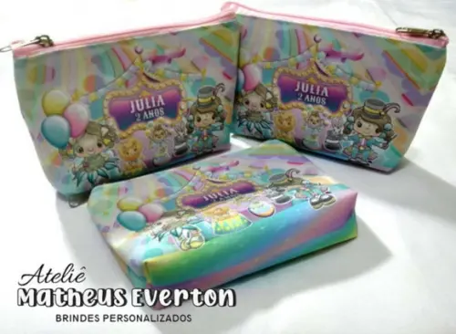 Necessaire Personalizada Circo Rosa ( Faço Outros Temas )