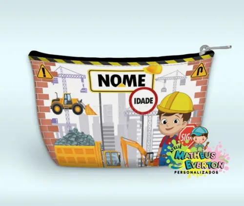 Necessaire Personalizada Construção ( Faço Outros Modelos).