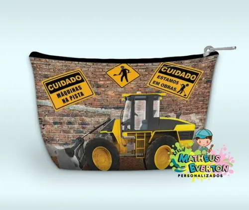 Necessaire Personalizada Construção ( Faço Outros Modelos).