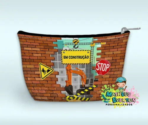 Necessaire Personalizada Construção ( Faço Outros Modelos).