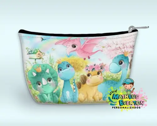 Necessaire Personalizada Dino Baby (faço Outros Modelos).
