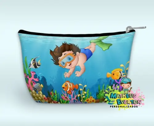 Necessaire Personalizada Fundo do Mar