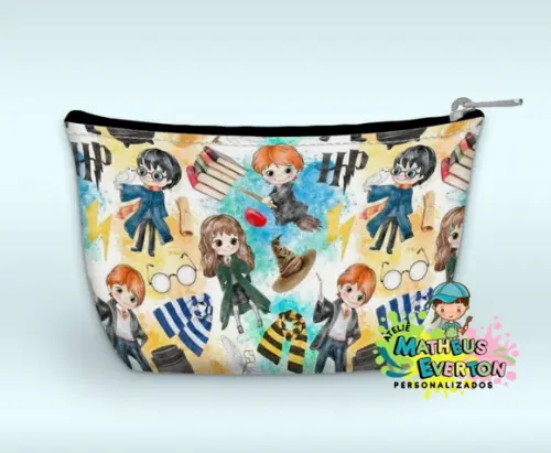 Necessaire Personalizada Harry Potter Aquarelado Faço Outros