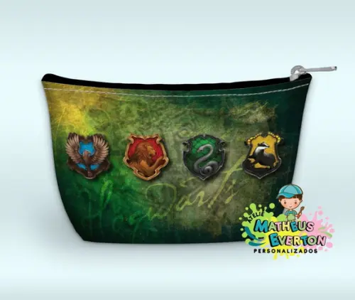 Necessaire Personalizada Harry Potter Casas de Hogwarts