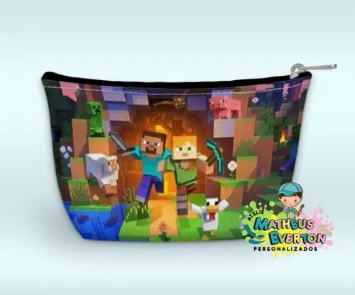 Necessaire Personalizada Minecraft (faço Outros)