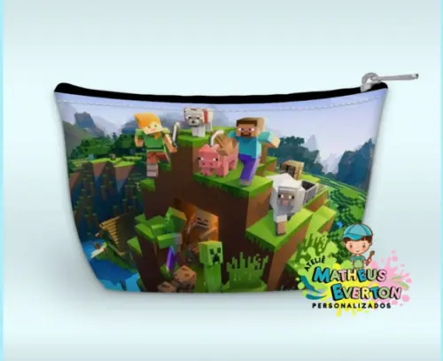Necessaire Personalizada Minecraft (faço Outros)