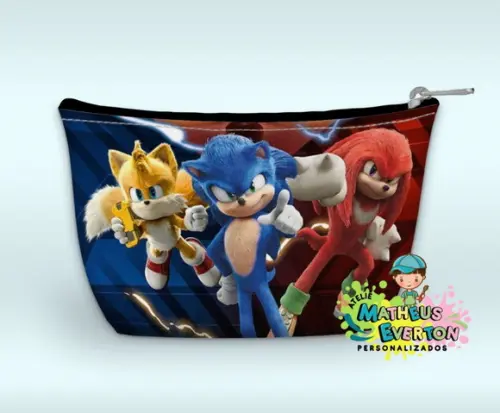 Necessaire Personalizada Sonic 3
