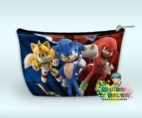 Necessaire Personalizada Sonic 3