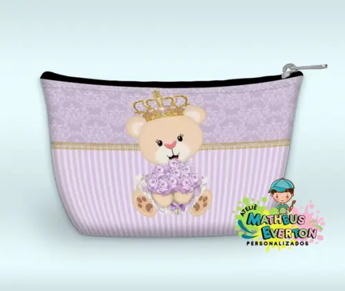 Necessaire Personalizada Ursinha Princesa