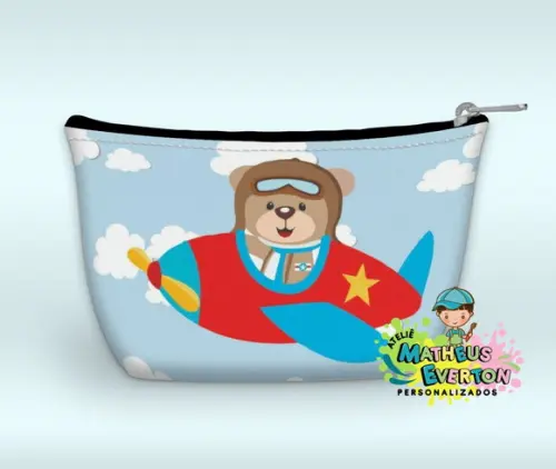 Necessaire Personalizada Ursinho Aviador