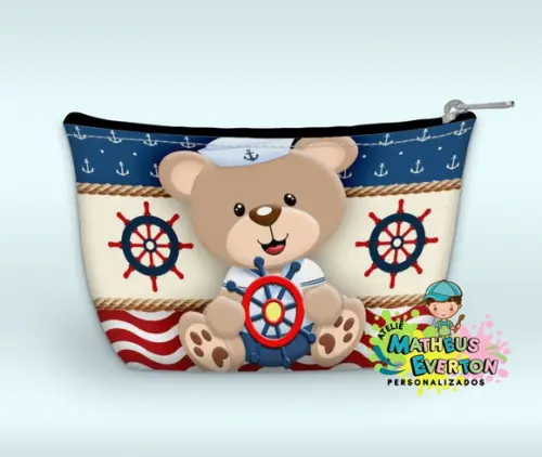 Necessaire Personalizada Ursinho Marinheiro