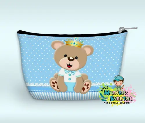 Necessaire Personalizada Urso Príncipe( Faço Outros Modelos)