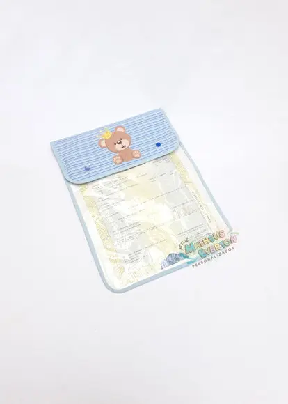 Porta Certidão de Nascimento (ursinho ou Ursinha)