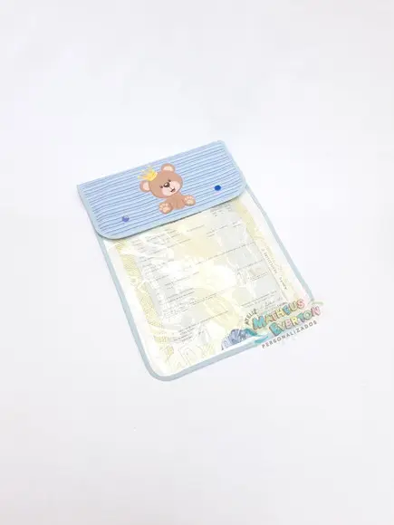 Porta Certidão de Nascimento (ursinho ou Ursinha)
