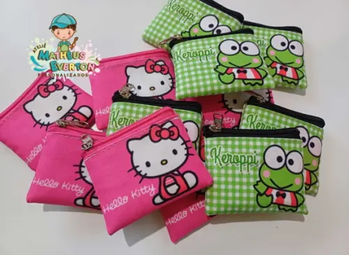 Porta Moedas Personalizada Hello Kitty ( Frente e Verso)