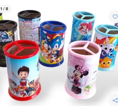 Porta Lapis com Lapis e Bloquinho Super Mario