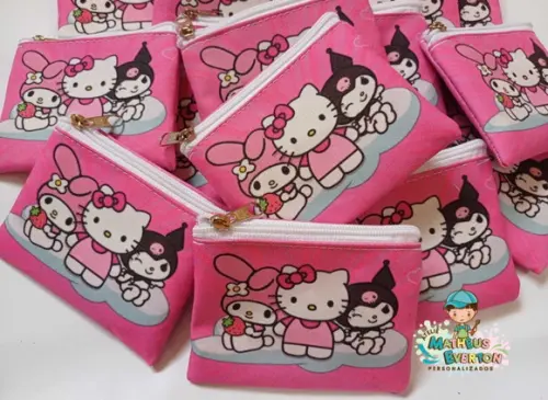 Porta Moedas Personalizada Hello Kitty ( Frente e Verso)