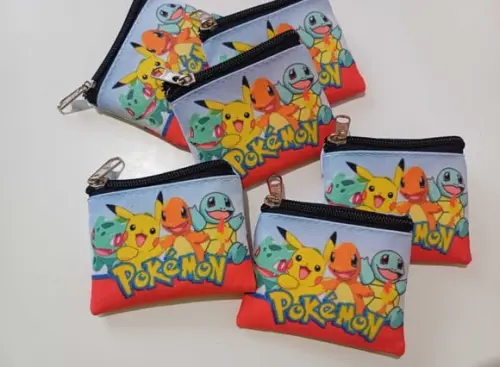 Porta Moedas Personalizada Pokémon( Frente e Verso)