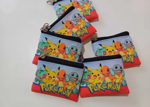 Porta Moedas Personalizada Pokémon ( Frente e Verso)
