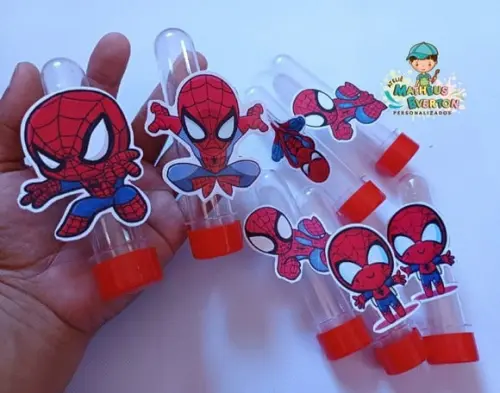 15 Tubetes Personalizados Homem Aranha (fzms Tds os Temas)
