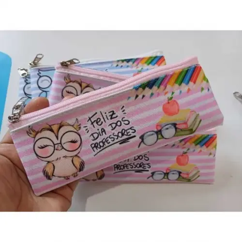 20 Estojos Slim Personalizado Professores Tamanho 19x7