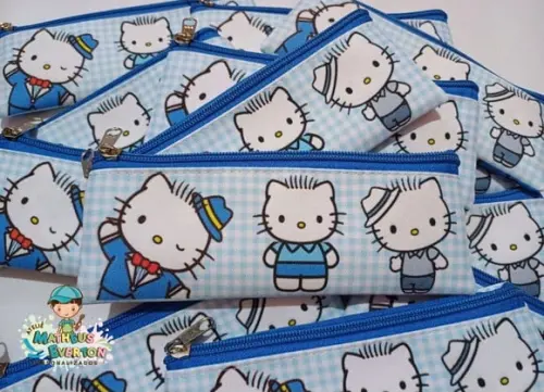 25 Estojos Slim Dear Daniel (hello Kitty) Tam: 19x7cm