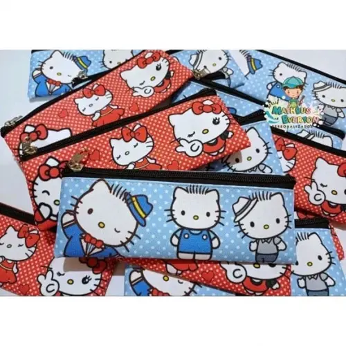 25 Estojos Slim Personalizado Hello Kitty Tam: 19x7cm