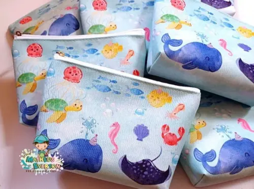 25 Necessaires Personalizada Fundo do Mar
