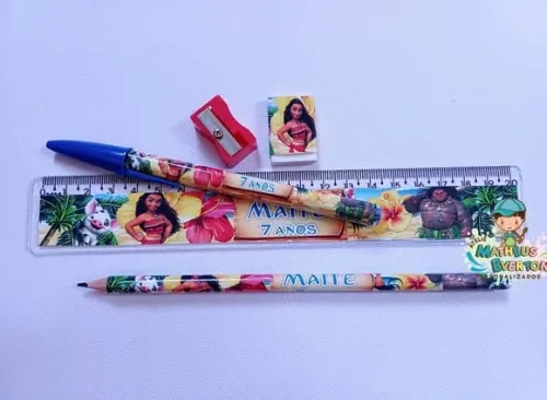 25 Super Kits Escolares Personalizados Moana
