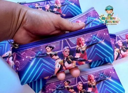 30 Estojos Slim Guerreiras do Kpop Tam: 19x7cm