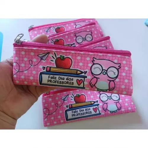 30 Estojos Slim Personalizado Professores Tamanho 19x7