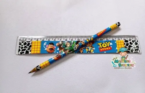 30 Kits Lápis e Régua Personalizado Toy Story