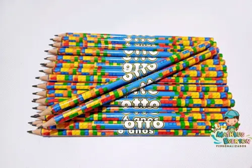 30 Lapis Personalizado Lego