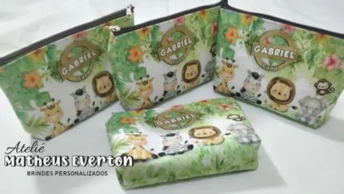 30 Necessaire Safari Baby ( Faço Todos os Temas )