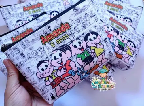 30 Necessaires Personalizada Turma da Mônica