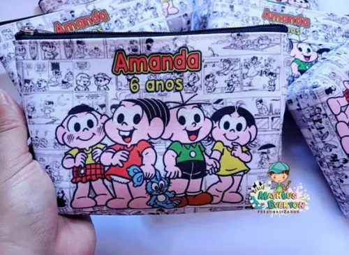 30 Necessaires Personalizada Turma da Mônica