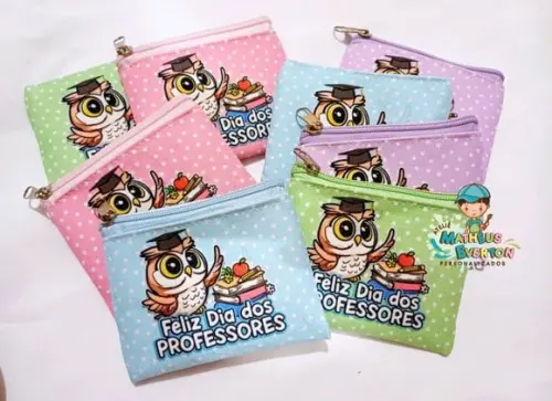 30 Porta Moedas Personalizado Dia dos Professores