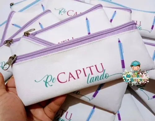 35 Estojos Slim Tam:19x7cm, Personalizamos com Sua Logo
