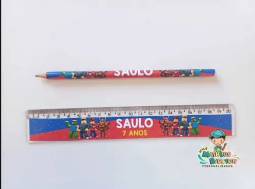 35 Lápis + 35 Réguas Personalizado Roblox